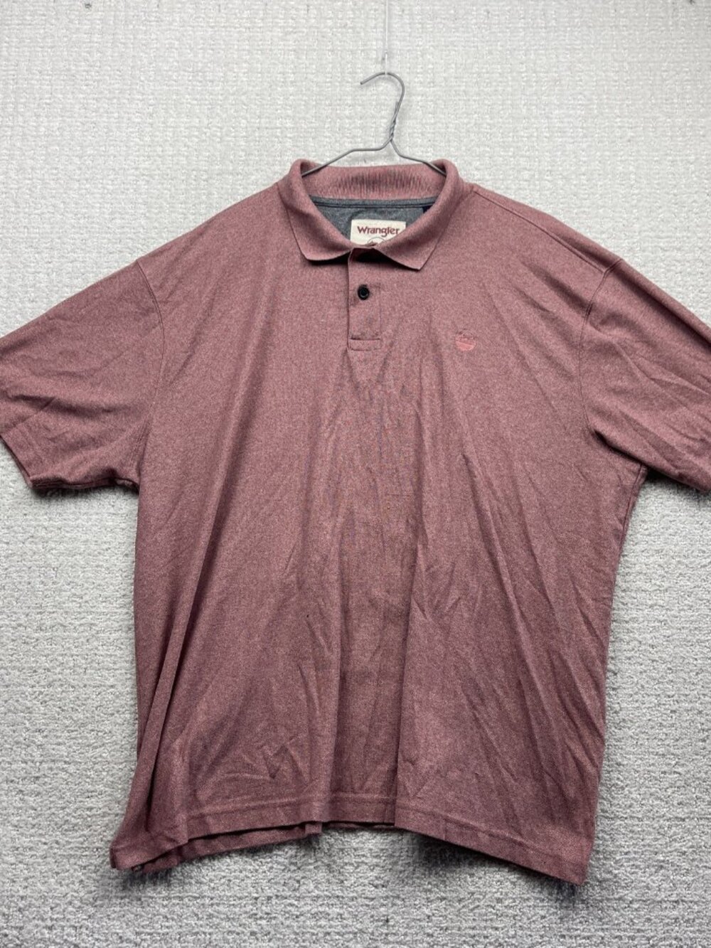 Wrangler Premium Men's Polo Dusty Red Shirt Size XL Preppy Golf Outdoor Read
